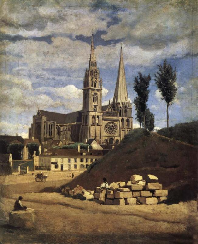 Corot Camille The Cathedral of market analyses France oil painting art